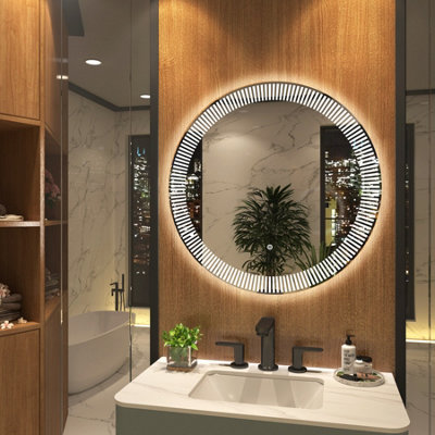 Royal Bathrooms Tokyo 800 x 800mm Round LED Illuminated Bathroom Mirror - Anti-Fog