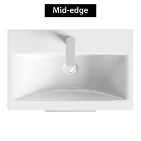 Royal Bathrooms Turin 1100mm Grey Elm 2-Doors Mid-Edge Basin with Crosby Back to Wall Toilet Pack