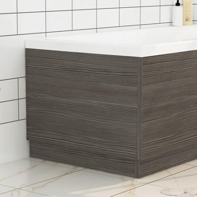 Royal Bathrooms Turin 700mm Grey Elm MDF Straight Shower Bath End Panel ...