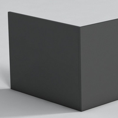 Royal Bathrooms Turin 700mm Indigo Grey Gloss MDF L-Shaped Shower Bath ...