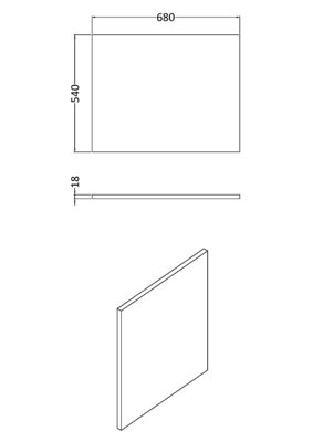 Royal Bathrooms Turin 700mm Indigo Grey Gloss MDF L-Shaped Shower Bath ...