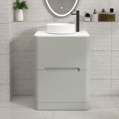Royal Bathrooms Venice 600mm Dove Grey Freestanding Bathroom Countertop ...