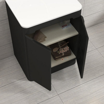 Royal Bathrooms Venice 600mm Matt Nocturne Black Freestanding Bathroom ...