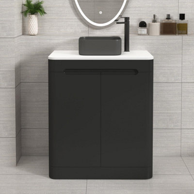Royal Bathrooms Venice 700mm Matt Nocturne Black Freestanding Vanity ...