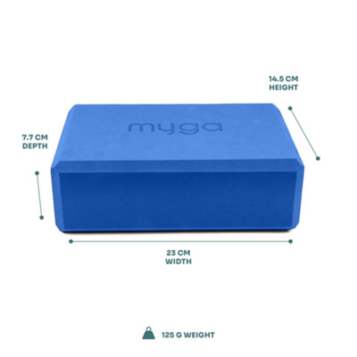 Royal Blue Foam Yoga Block for Balance and Support