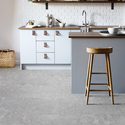 Royal Click Pro Tile - Urban Concrete LVT Luxury Vinyl Flooring 2.5m²/pack