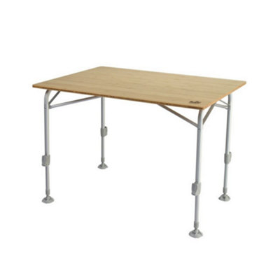 Royal Leisure Deluxe Sustainable Bamboo Camping Table with Adjustable Legs