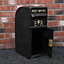 Royal Mail Post Box ER Cast Iron Wall Mounted Wedding Authentic Pillar Replica Lockable Post Office Letter Box Black