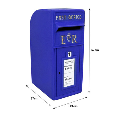 Royal Mail Post Box Scottish with Floor Stand ER Iron Wall Mounted Wedding Authentic Replica Lockable Post Office Letterbox