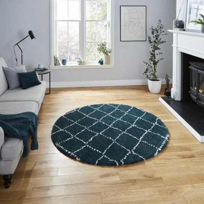 Royal Nomadic 5413 Dark Green Rug 160 x 160 Circle | DIY at B&Q
