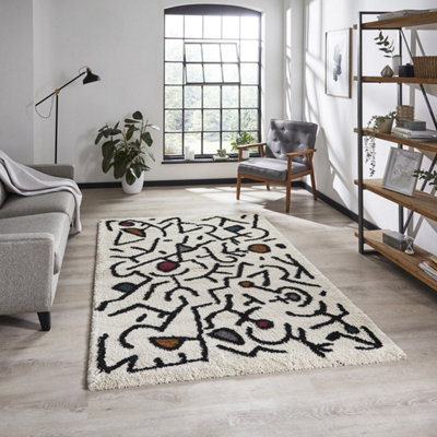 Royal Nomadic A637 Cream/Black/Multi Rug 120 x 170