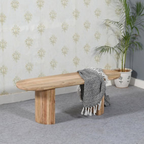 Royal Solid Mango Wooden Dining Bench 130 cm