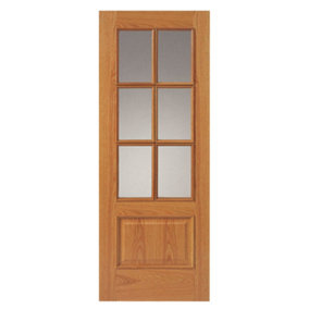 Royale 12-6VM Oak Glazed Internal Door - Pre-finished