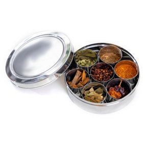 Royalford 18.5 CM Spice Container Masala Dabba With 7 Compartments Box