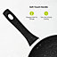 Royalford 26Cm Smart Fry Pan with Durable Granite Coating, Forged Aluminium Non-Stick Frying Pan Induction Hob Egg Omelet Pan