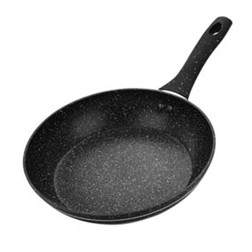 Royalford 28Cm Smart Fry Pan with Durable Granite Coating, Forged Aluminium Non-Stick Frying Pan Induction Hob Egg Omelet Pan