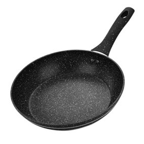 Royalford 30Cm Smart Fry Pan with Durable Granite Coating, Forged Aluminium Non-Stick Frying Pan Induction Hob Egg Omelet Pan