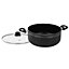 Royalford 32Cm Casserole Dish with Tempered Glass Lid Cooking Pot, Induction Stockpot Saucepan with Non-Stick Coating