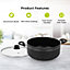 Royalford 32Cm Casserole Dish with Tempered Glass Lid Cooking Pot, Induction Stockpot Saucepan with Non-Stick Coating