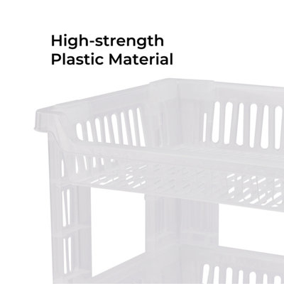 Royalford 4 Layer Vegetable Rack, Transparent Detachable Stackable ...
