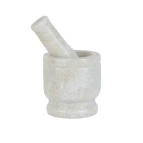 Royalford 4inch Marble Mortar and Pestle Set Stone Grinding Bowl