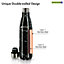 Royalford 500ml Vacuum Bottle - Double Wall Stainless Steel Flask & Water Bottle, Black