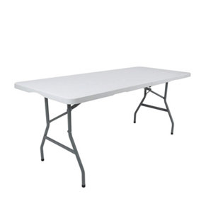 White plastic discount garden table b&q