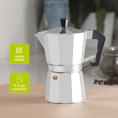 Royalford 9 Cups Italian Espresso Coffee Maker Moka Stove Top