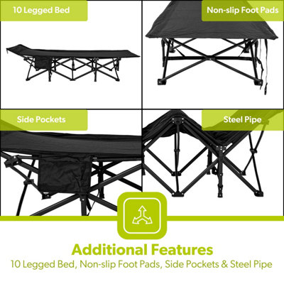 Royalford Folding Camping Beds for Adults, Heavy Duty Portable Bed