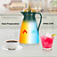 Royalford Glass Vacuum Flask Tea Carafe 1L Airport Jug, Green