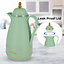 Royalford Glass Vacuum Flask Tea Carafe Airpot 1000ML, Green