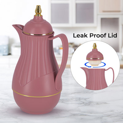 Royalford Glass Vacuum Flask Tea Carafe Jug 1000ML Insulated Carafe