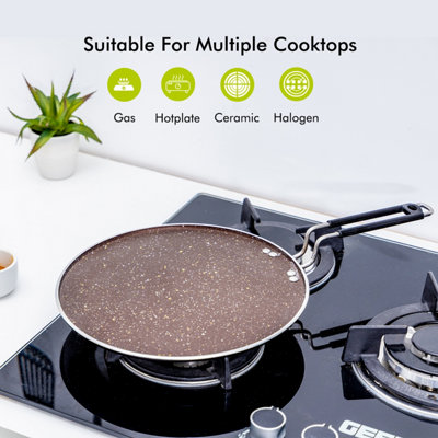 Royalford Granite Non-Stick Dosa Tawa, 30 CM Pancake Maker Crepe Pan