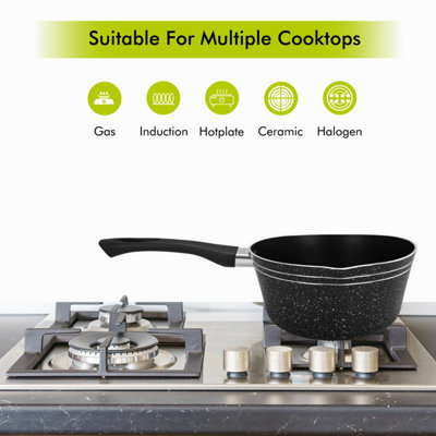 Royalford Milk Pan 16 CM Multipurpose Saucepan Non-Stick Coating Soup Pot Milk Pan, Easy to Clean