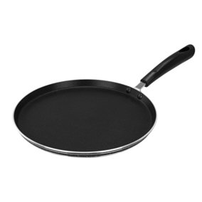 Royalford Non-Stick Pancake Pan, 30CM Induction Crepe Pan with Heat Resistant Handle, Griddle Dosa Tawa