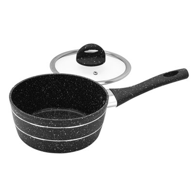 Royalford Saucepan, Induction Safe Cookware, 16 CM NonStick Granite
