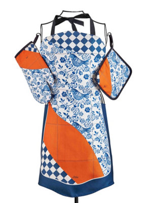 Rozi Birdy Apron, Oven Glove, and Pot Holder Set