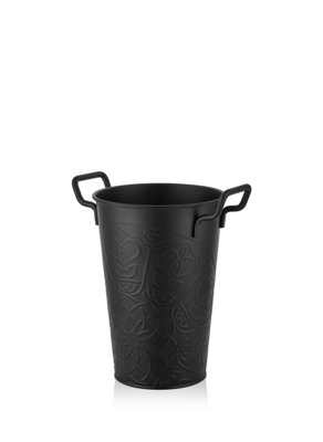 Rozi Black Vase - 30 cm (H) x 29 cm (W) x 22 cm (D)