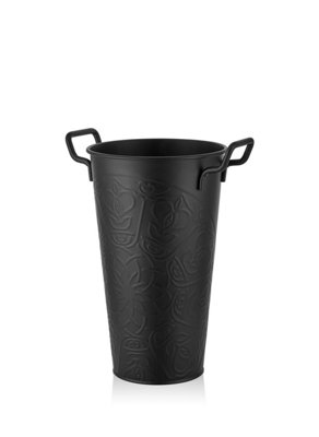 Rozi Black Vase - 40 cm (H) x 29 cm (W) x 22 cm (D)