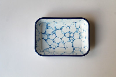 Rozi Bubble Collection Enamel Rectangular Serving And Roasting Dish - 21 cm (W) x 14 cm (D) x 4 cm(H)