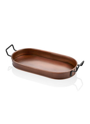 Rozi Copper Oval Serving Tray (54 x 23 cm)