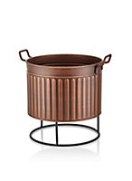 Rozi Copper Plant Pot - 38 cm (H) x 37 cm (Dia)