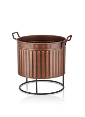 Rozi Copper Plant Pot - 38 cm (H) x 37 cm (Dia)