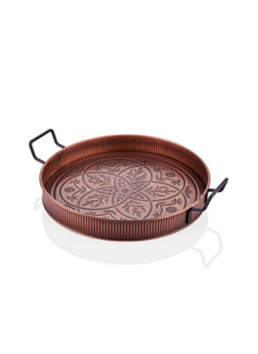 Rozi Copper Round Serving Tray (47 x 37 cm)