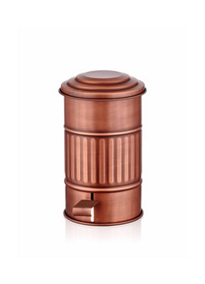 Rozi Copper Step On Bathroom Rubbish Bin (5 Litres)