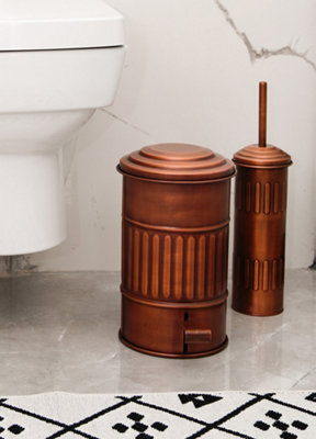 Rozi Copper Step On Bathroom Rubbish Bin (5 Litres)