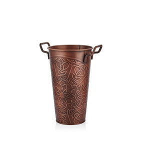 Rozi Copper Vase - 40 cm (H) x 29 cm (W) x 22 cm (D)