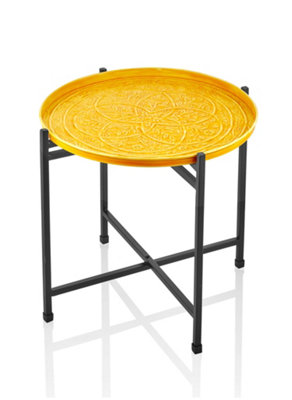 Rozi Duggal Collection Mustard Yellow Side Table