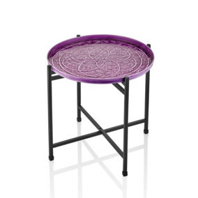 Rozi Duggal Collection Purple Side Table