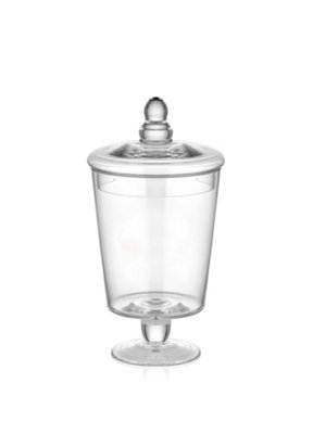 Rozi Footed Glass Jar With Lid 24 cm (H) DIY at B&Q